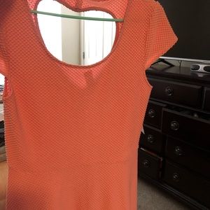 Pink dress heart cut out in back